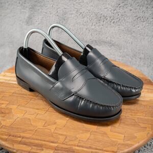 Eastland Women's Classic II Penny Loafer Shoe Size 9.5W Dark Gray Leather Preppy